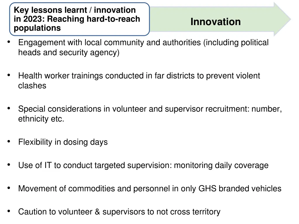 key lessons learnt innovation in 2023 reaching