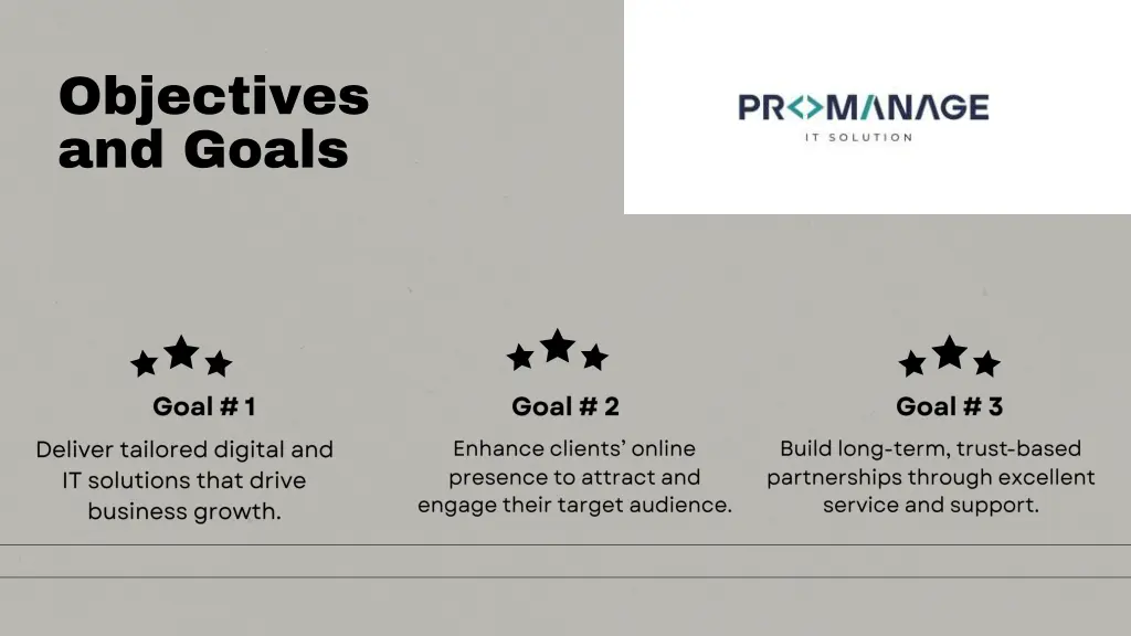 objectives and goals