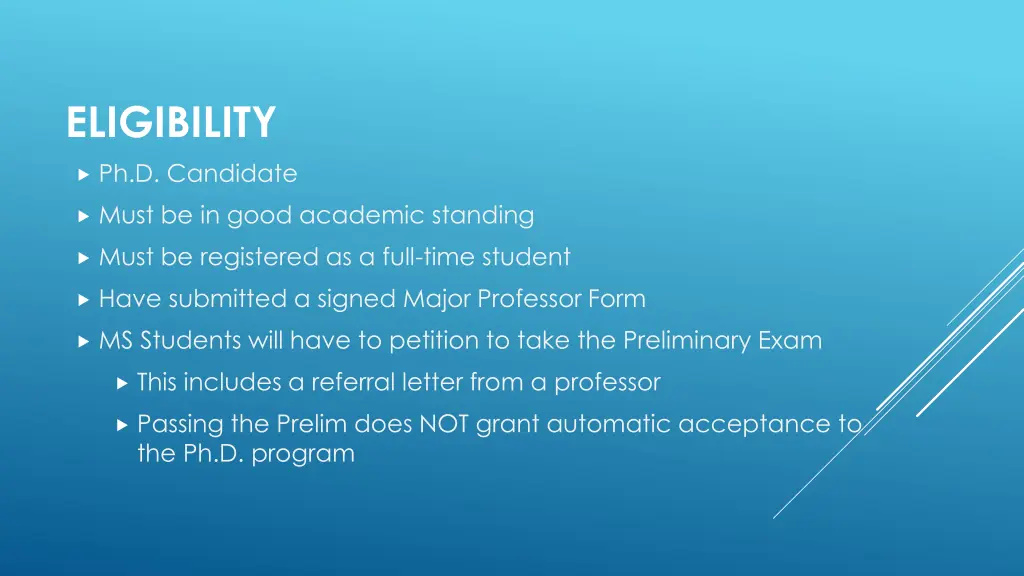 eligibility