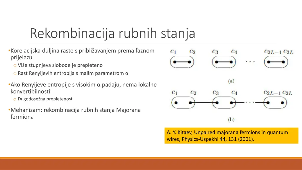 rekombinacija rubnih stanja