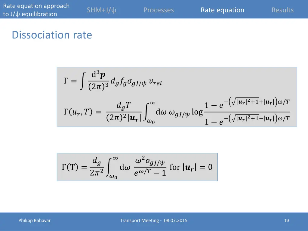 rate equation approach to j equilibration 13