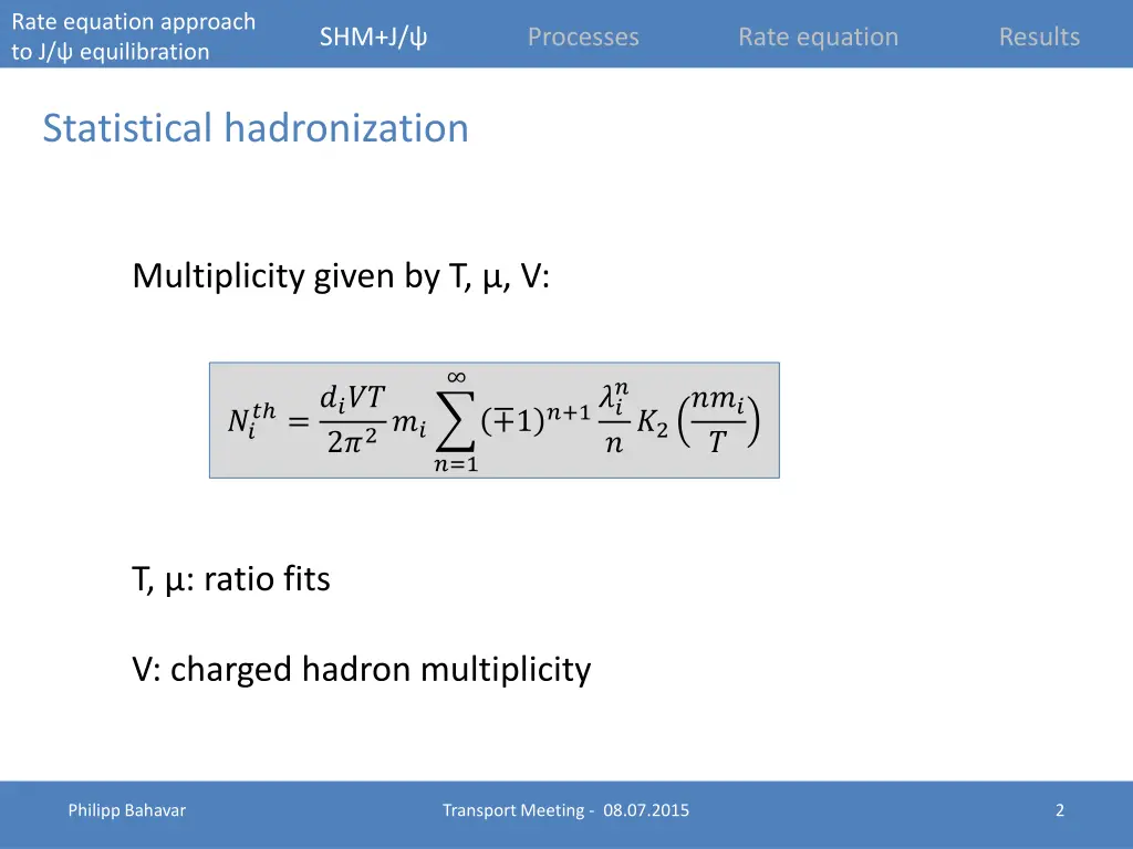 rate equation approach to j equilibration 2