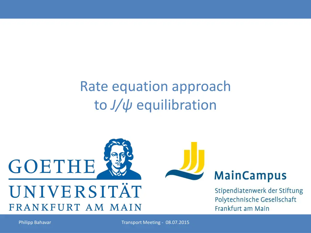 rate equation approach to j equilibration