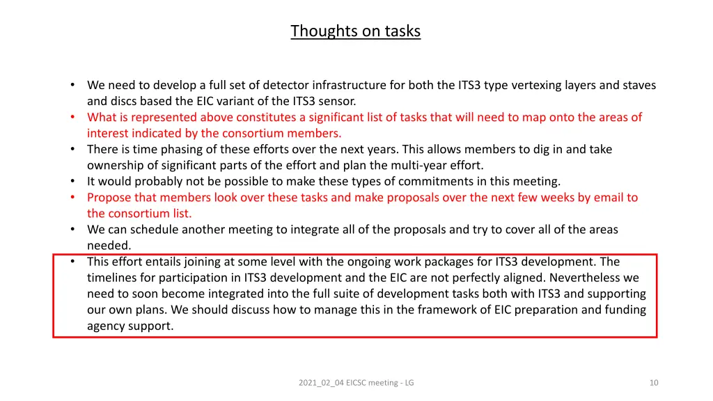 thoughts on tasks