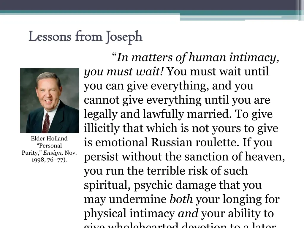 lessons from joseph lessons from joseph