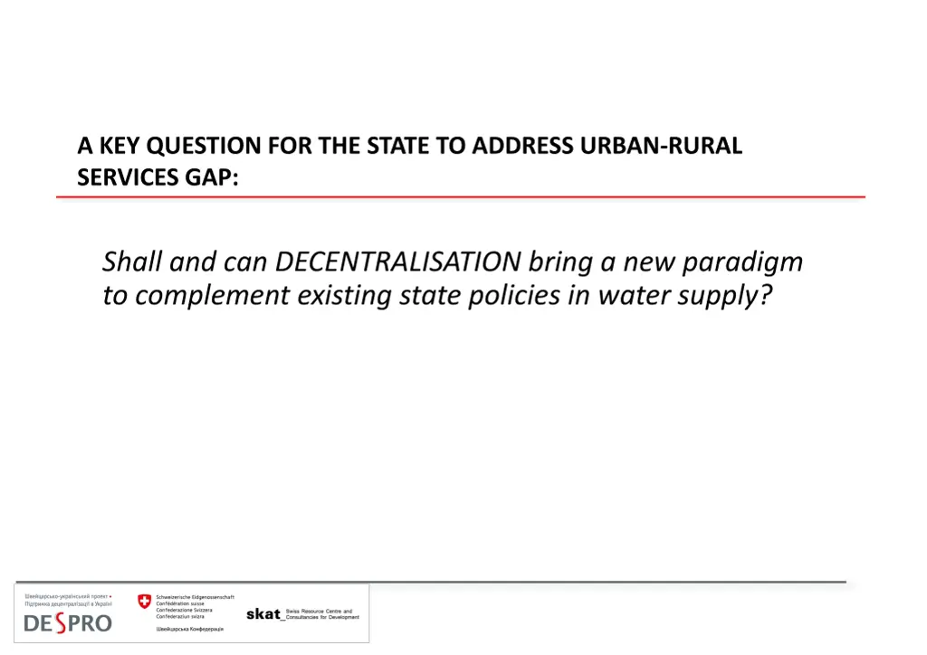 a key question for the state to address urban