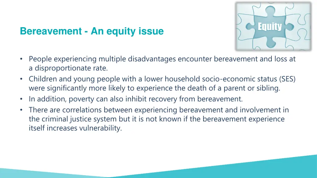 bereavement an equity issue