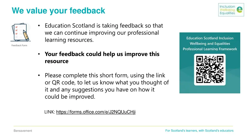 we value your feedback