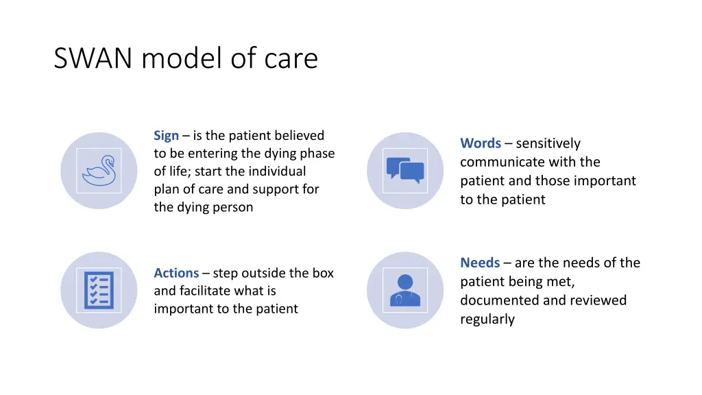 swan model of care 1