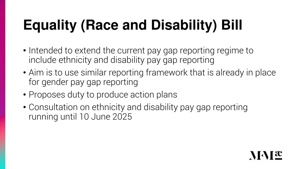 equality race and disability bill