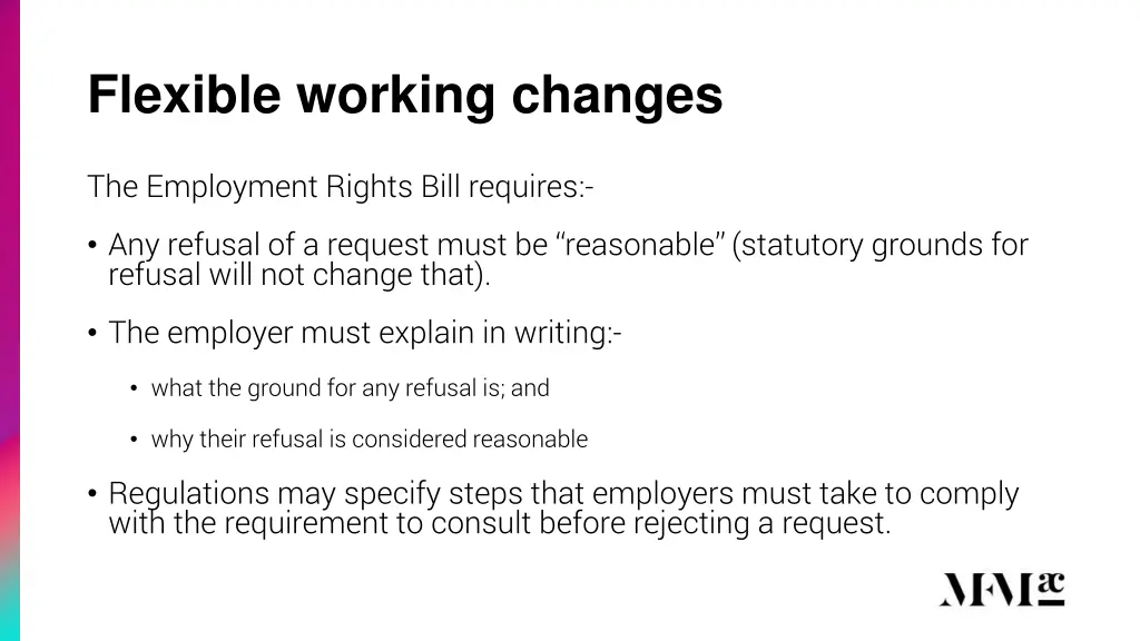 flexible working changes