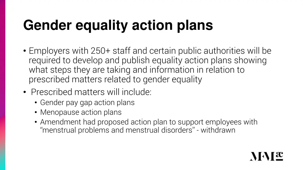 gender equality action plans