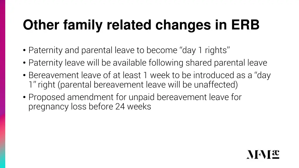 other family related changes in erb