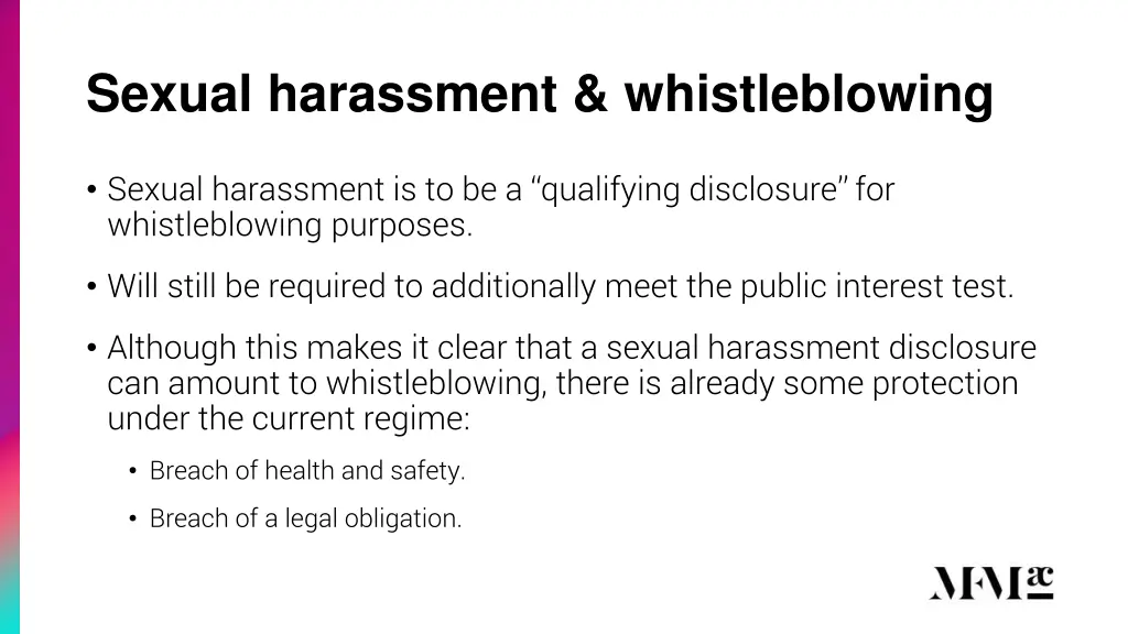 sexual harassment whistleblowing