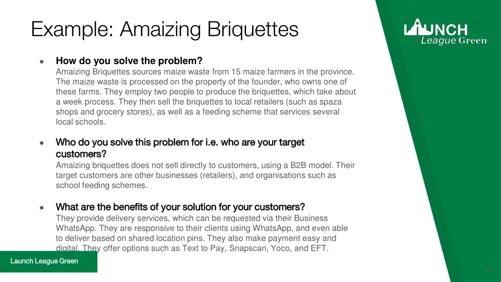 example amaizing briquettes 2