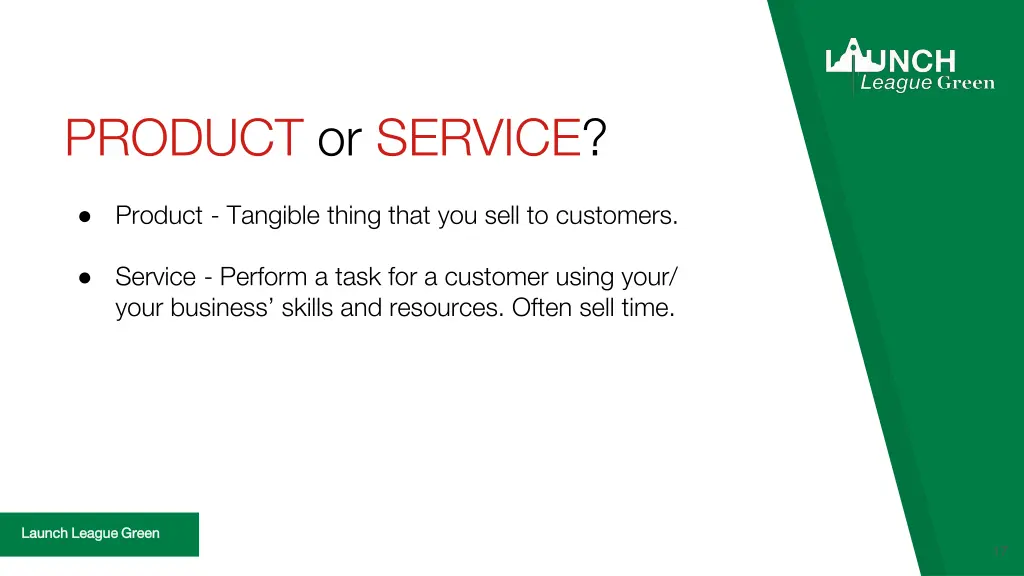 product or service