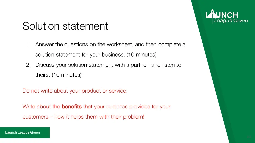solution statement 1