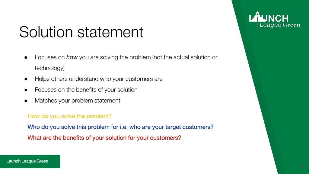 solution statement