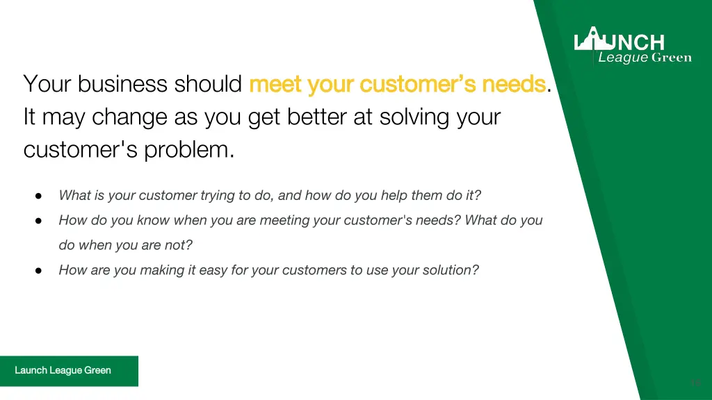 your business should meet your customer s needs