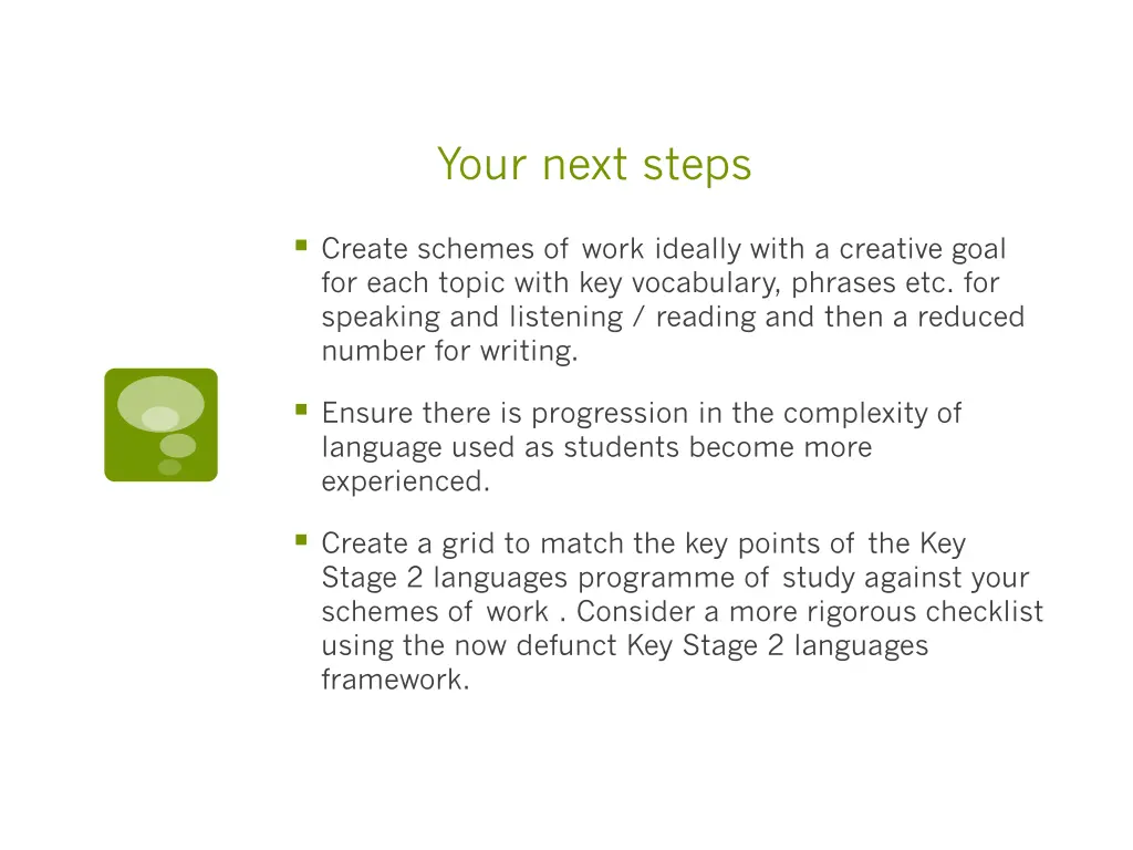 your next steps