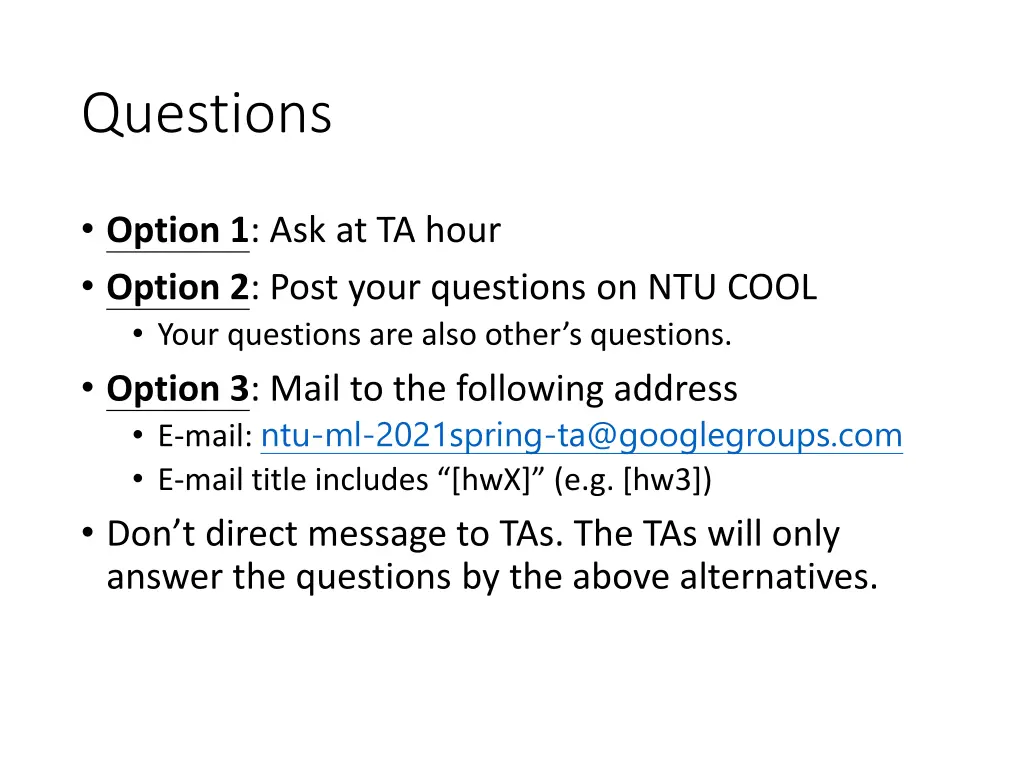 questions