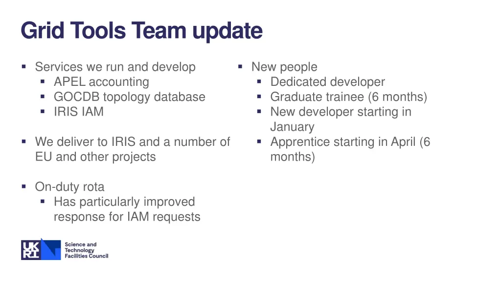 grid tools team update