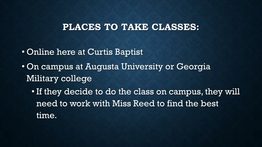 places to take classes