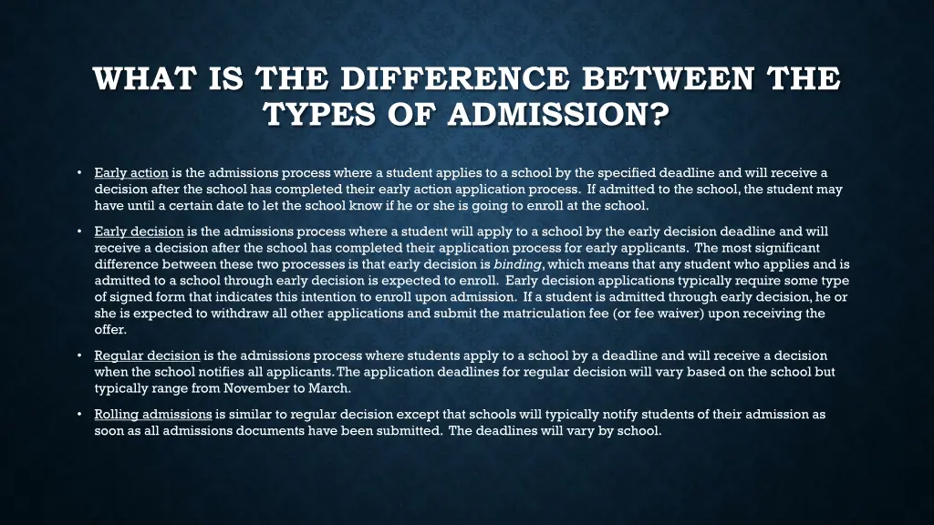 what is the difference between the types