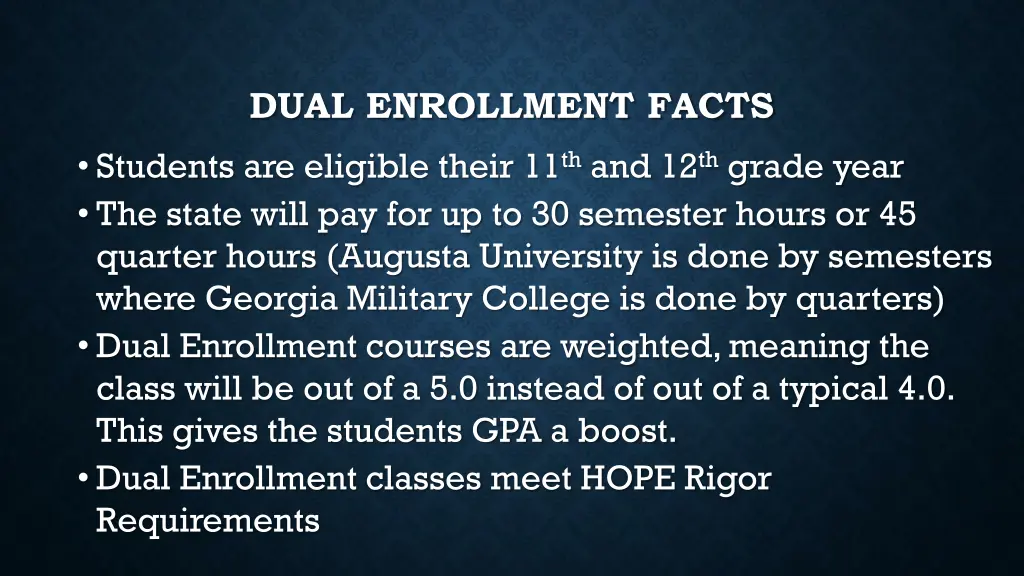 dual enrollment facts