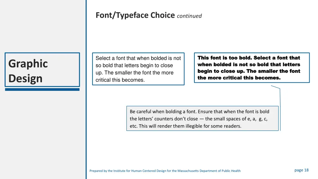 font typeface choice continued