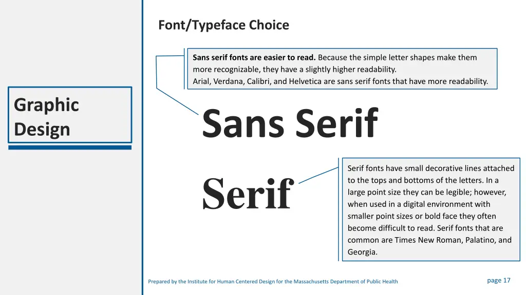 font typeface choice