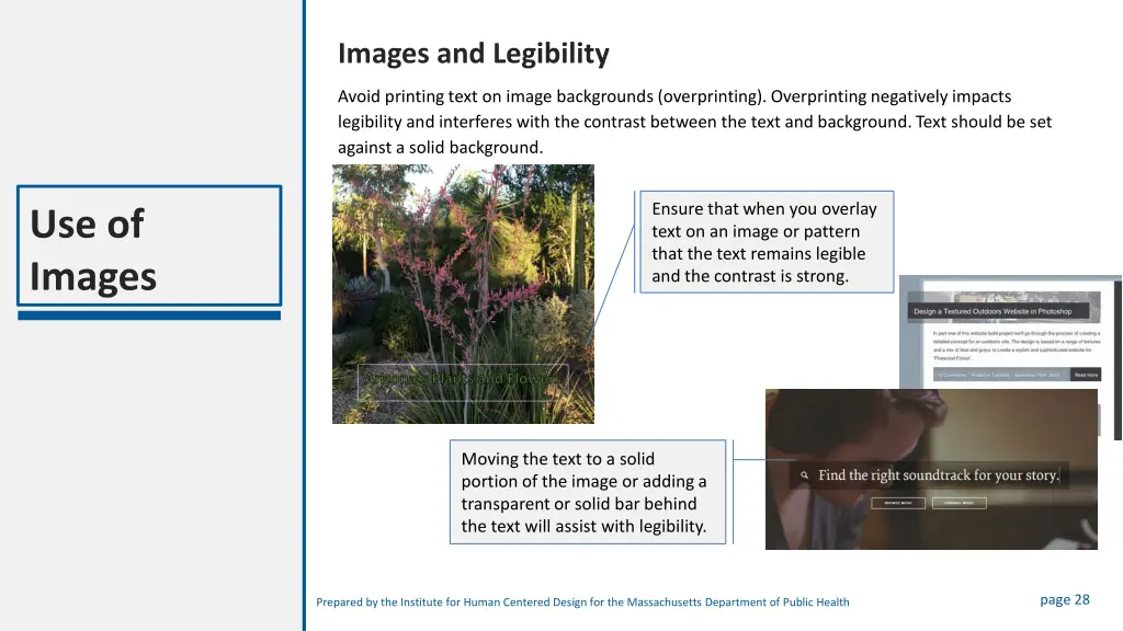 images and legibility