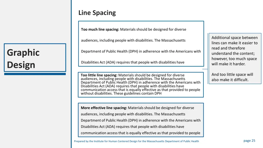 line spacing