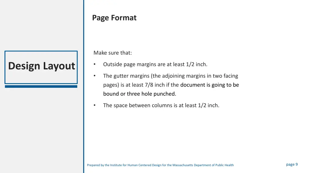 page format