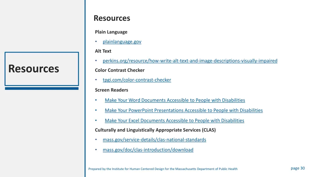 resources