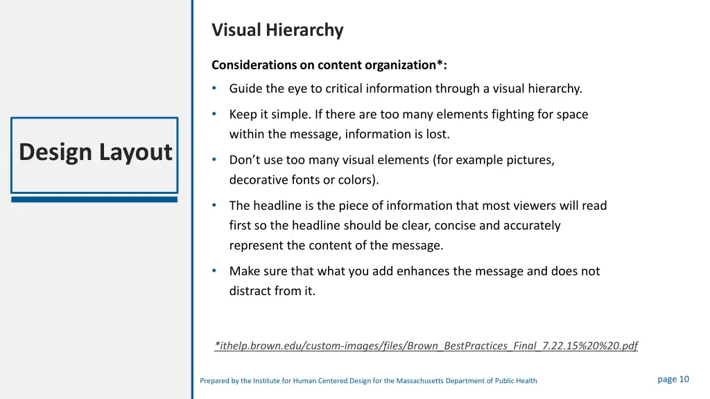 visual hierarchy