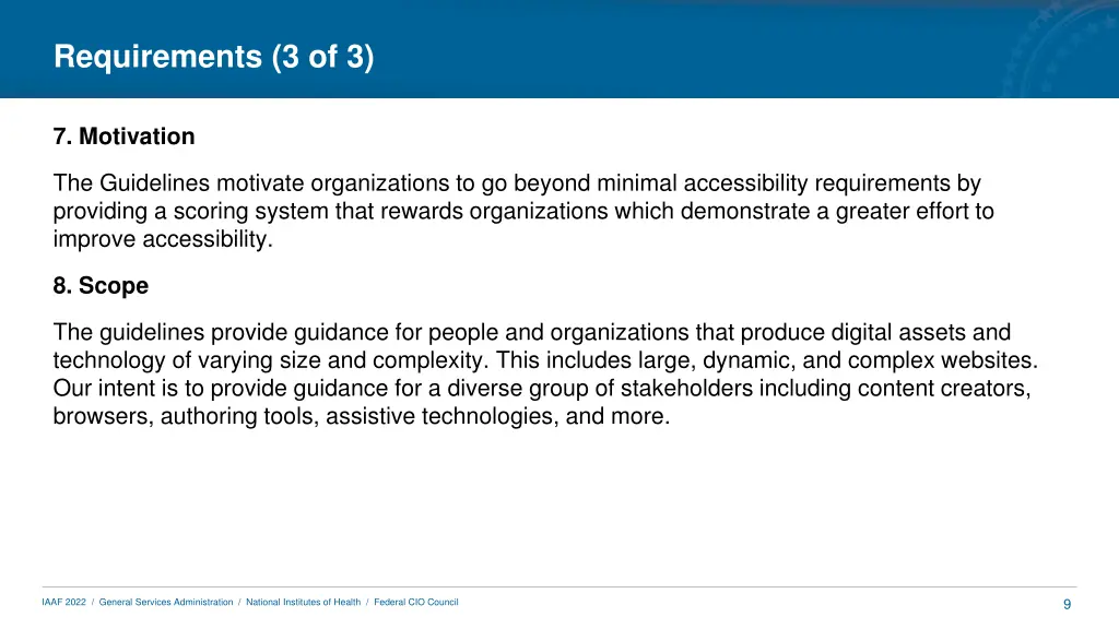 requirements 3 of 3
