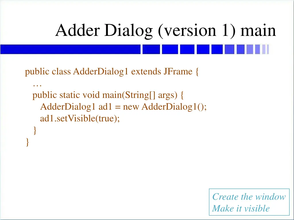 adder dialog version 1 main