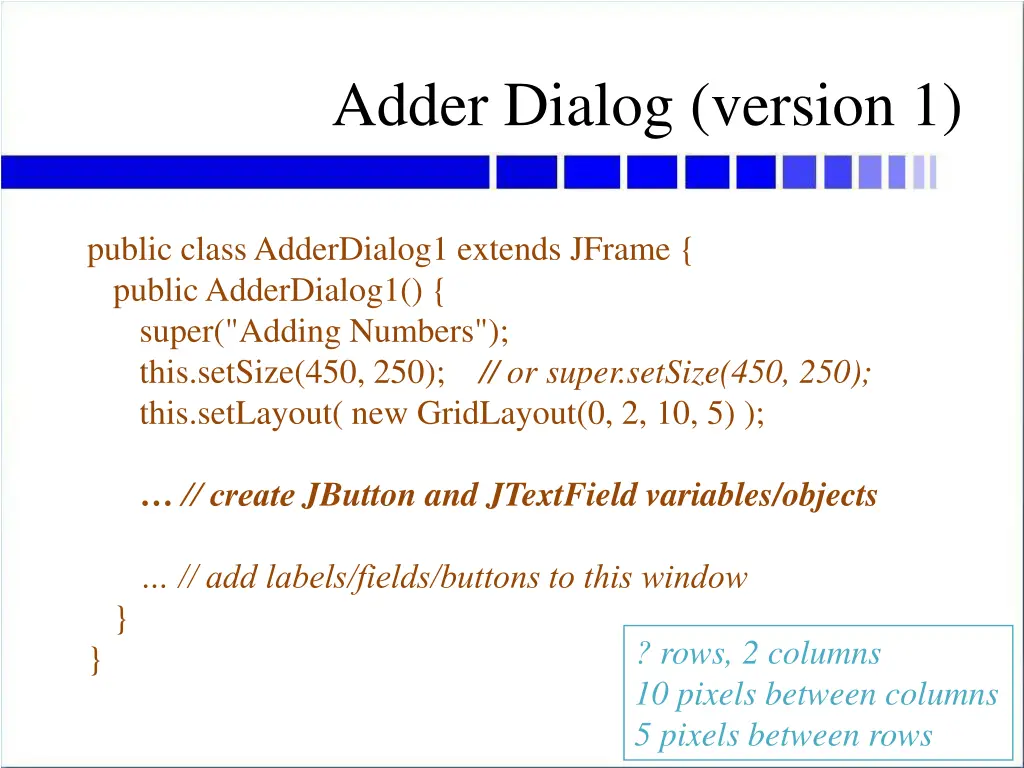 adder dialog version 1