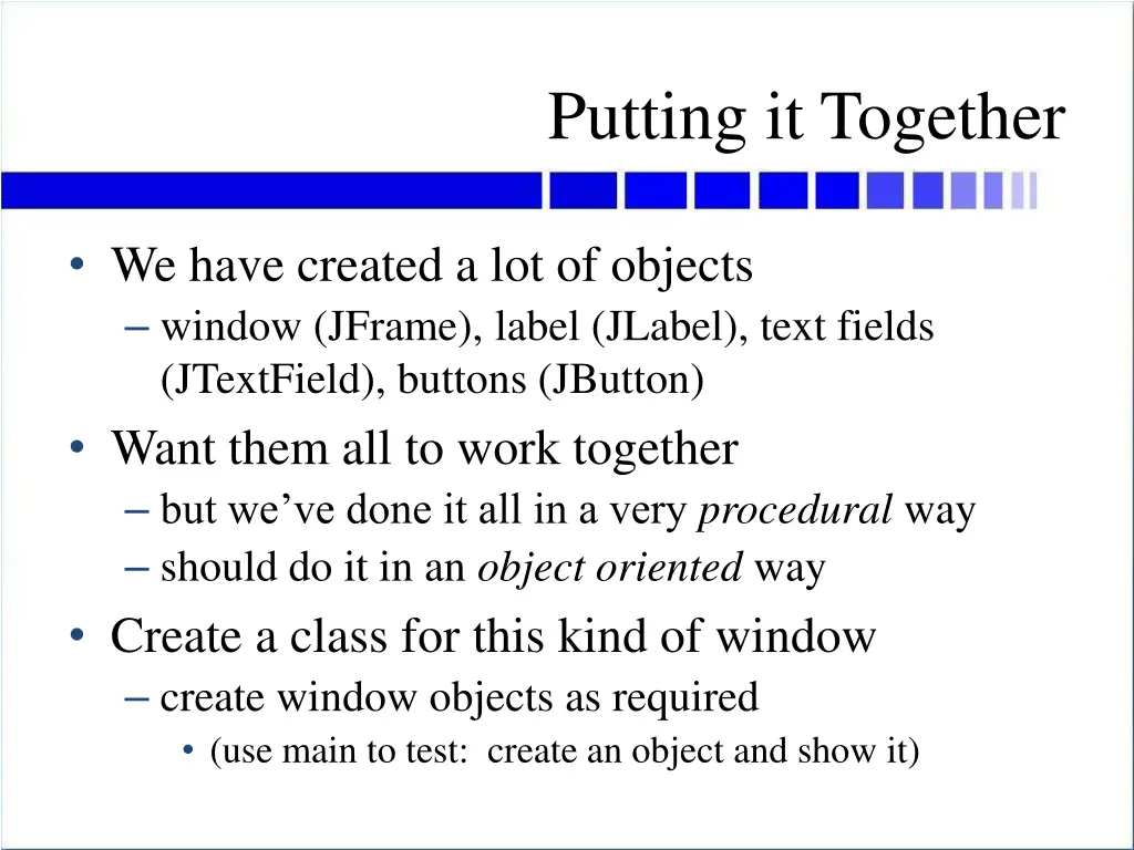 putting it together
