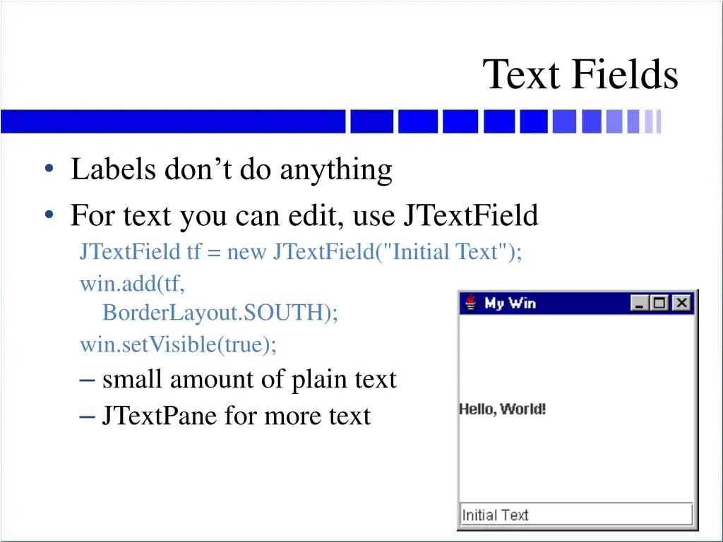 text fields