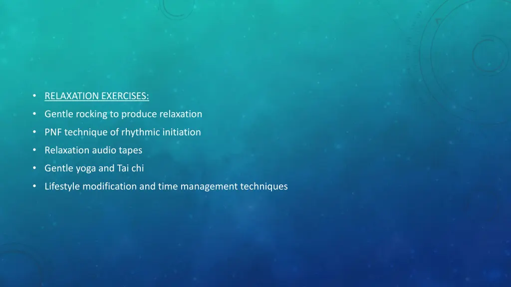 relaxation exercises