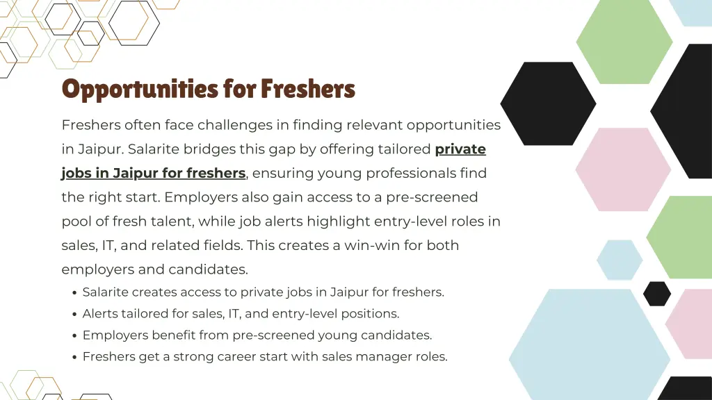 opportunities for freshers