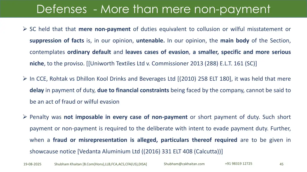 defenses more than mere non payment
