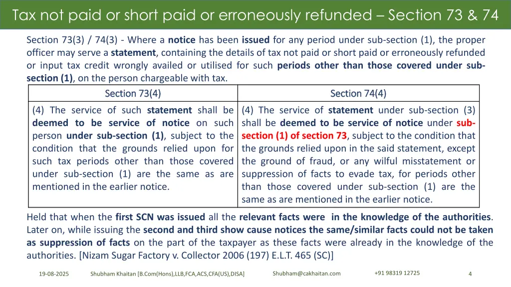 tax not paid or short paid or erroneously 2