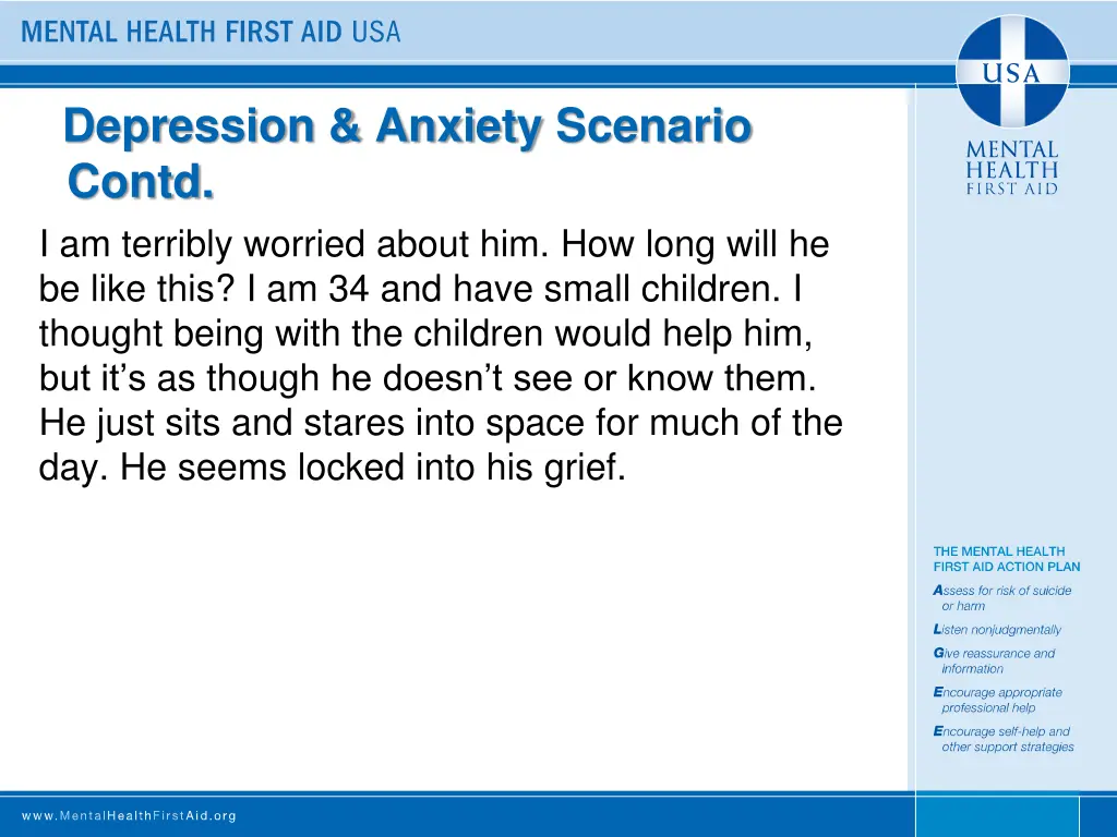 depression anxiety scenario contd i am terribly