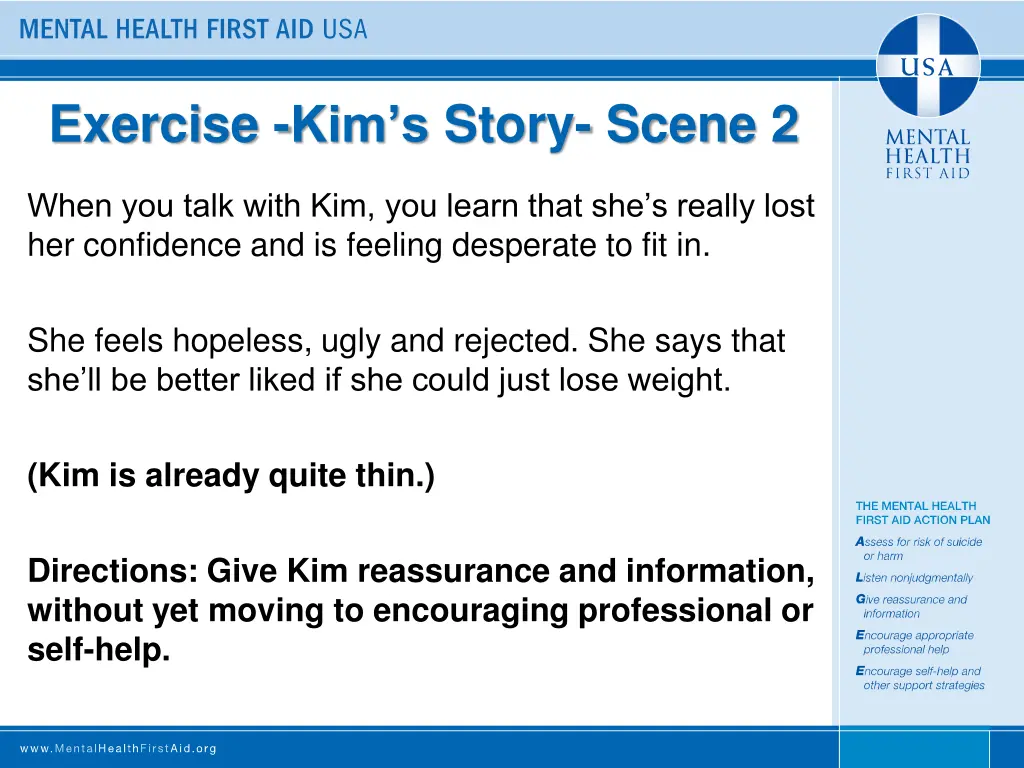 exercise kim s story scene 2