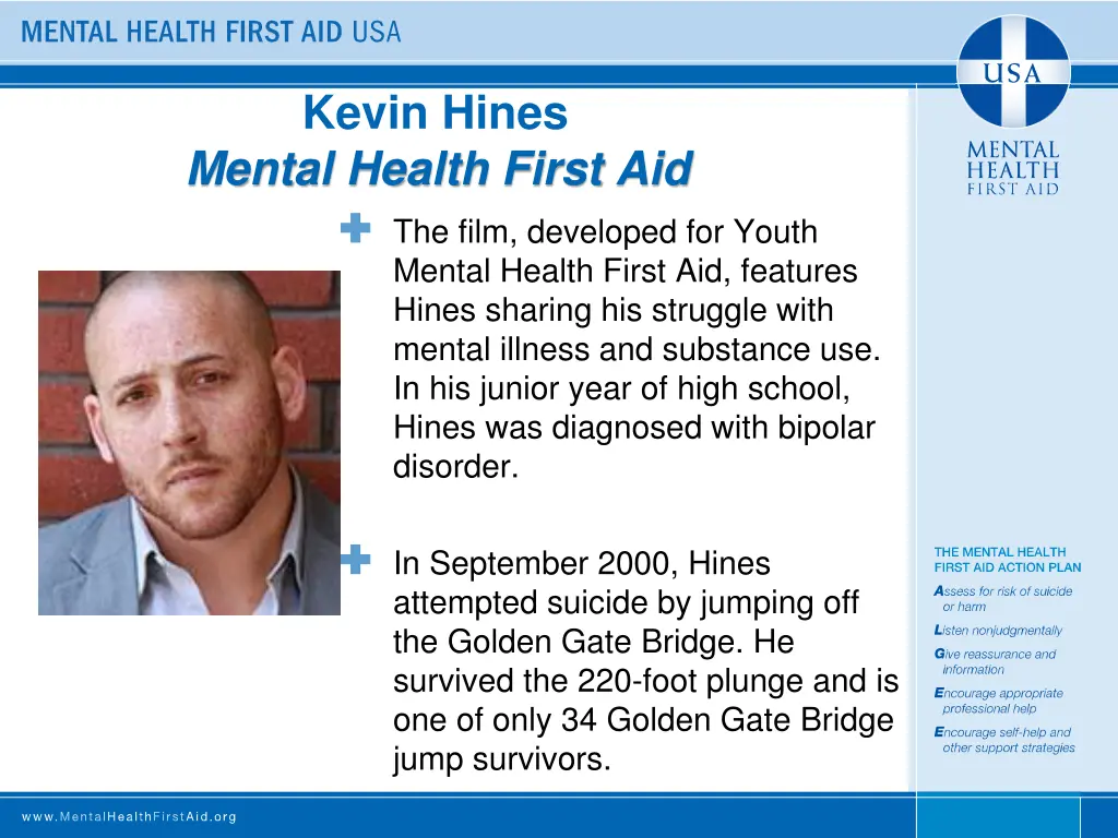 kevin hines mental health first aid the film