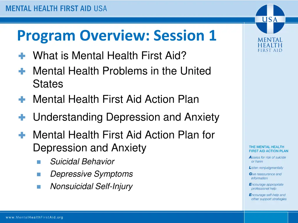 program overview session 1 what is mental health