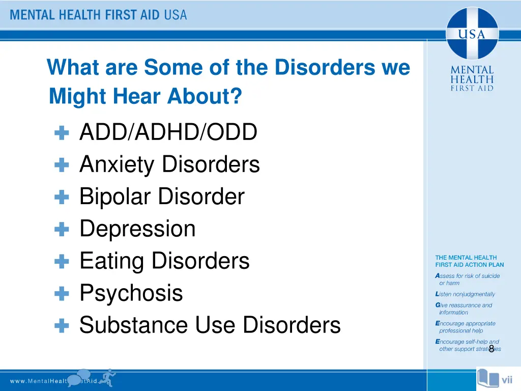 what are some of the disorders we might hear